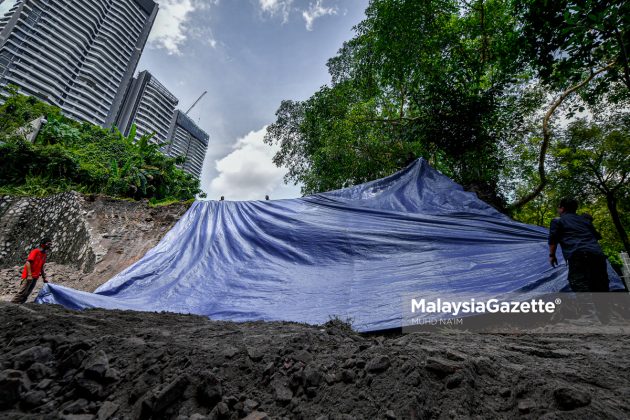 Dbkl Pasang Kanvas Tutup Tanah Runtuh Wisma Ypr