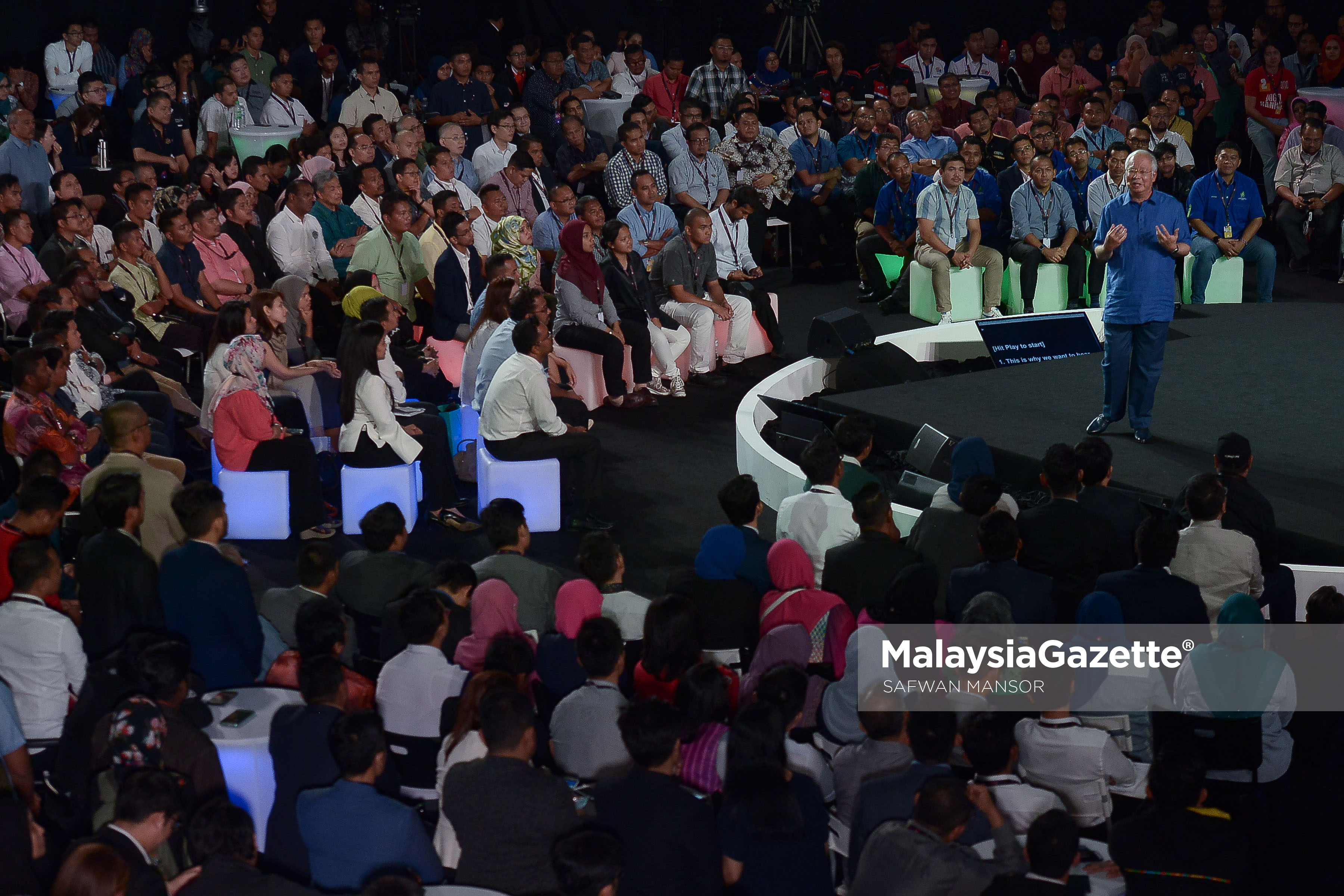 Perdana Menteri, Datuk Seri Najib Tun Razak bercakap pada Dialog Transfotmasi Nasional 2050 di Dewan Tunku Canselor, Universiti Malaya, Kuala Lumpur. foto SAFWAN MANSOR, 19 JANUARI 2017