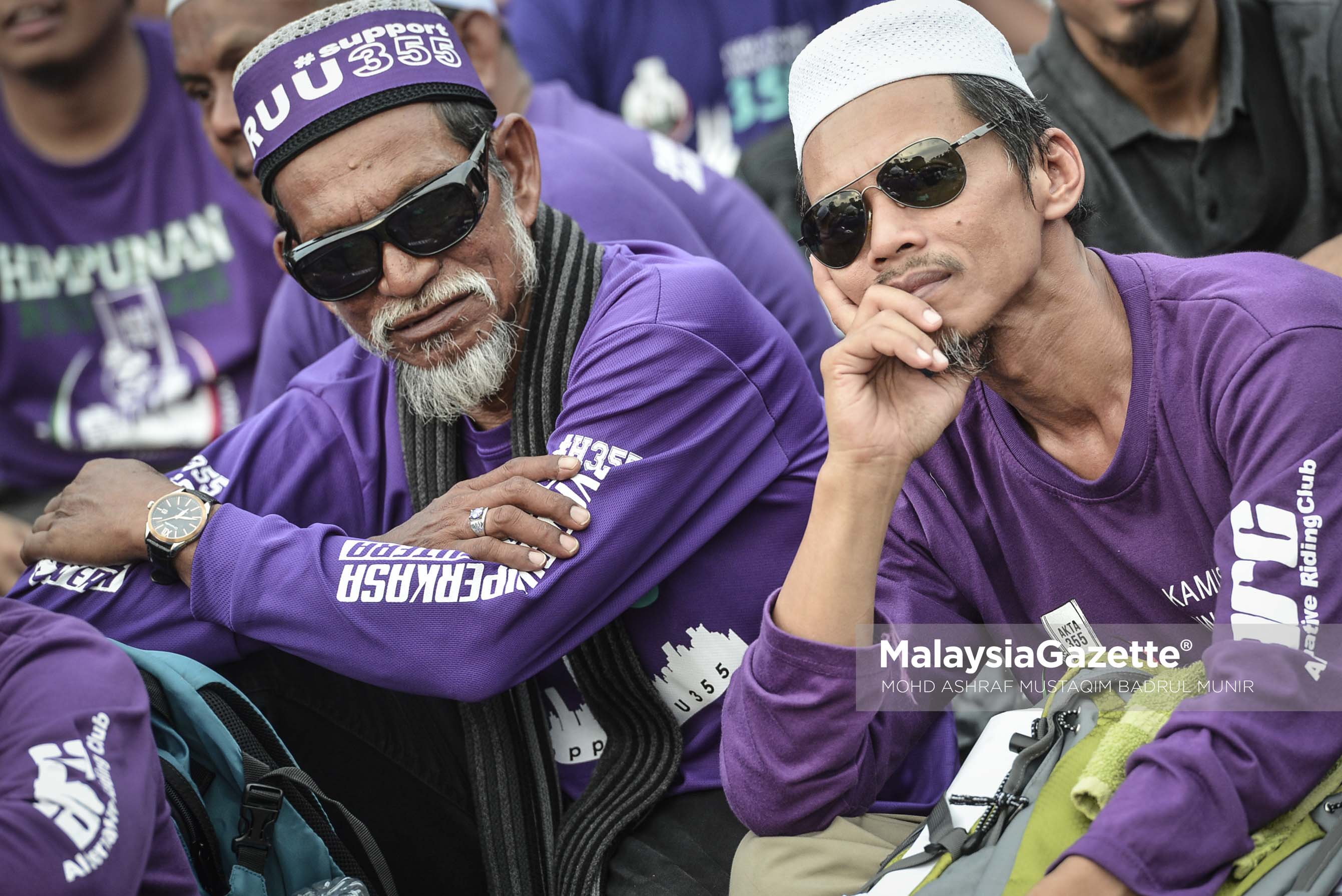 Antara reaksi penyokong pada Himpunan RUU 355 di Padang Merbok, Kuala Lumpur. foto ASHRAF MUSTAQIM BADRUL MUNIR, 18 FEBRUARI 2017.