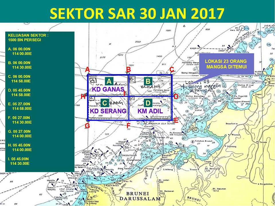 Kawasan Carian Mangsa Bot Karam Di Sabah Kekal