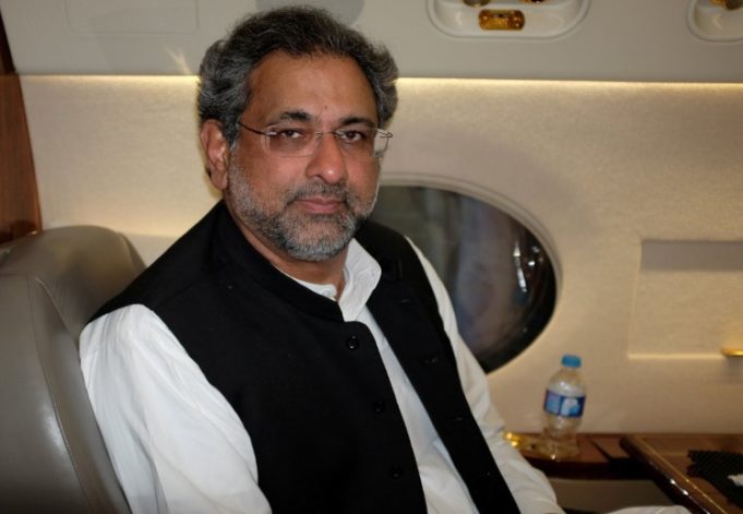 FILE PHOTO: Pakistan's former Petroleum Minister Shahid Khaqan Abbasi poses for a photo during an interview with Reuters in Jhang