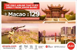 AirAsia lancar laluan ke Macau-JB