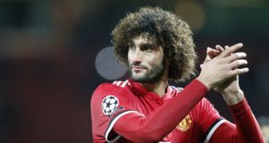 Pemain tengah Manchester United, Marouane Fellaini.