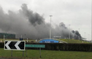Lapangan terbang Stansted terbakar