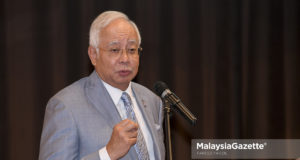 Perdana Menteri, Datuk Seri Najib Tun Razak menyampaikan ucapan pada Perasmian Institut Kanser Negara (IKN) di IKN, Putrajaya. foto FAREEZ FADZIL, 24 APRIL 2018