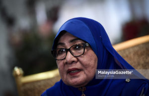 Calon Barisan Nasional, N.08 Bukit Pasir, Datuk Noriah Mahat pada Program Salam Sayang DUN Bukit Pasir di Pagoh, Johor. foto HAZROL ZAINAL, 27 APRIL 2018.
