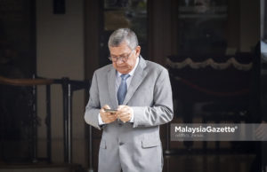 Bekas Peguam Negara, Tan Sri Abdul Gani Patail meninggalkan Yayasan Kepimpinan Perdana selepas mengadakan pertemuan dengan Perdana Menteri, Tun Dr. Mahathir Mohamad di Putrajaya. foto HAZROL ZAINAL, 15 MEI 2018.