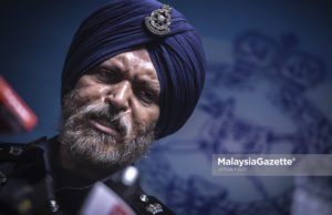 Pengarah Jabatan Siasatan Jenayah Komersil Bukit Aman, Datuk Seri Amar Singh Ishar Singh bercakap pada sidang media mengenai 1Malaysia Development Berhad (1MDB) di Menara 238, Jalan Tun Razak, Kuala Lumpur. foto AFFAN FAUZI, 25 MEI 2018