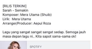 Single terbaru Siti Sarah