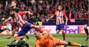 Diego Costa muncul wira Atletico Madrid apabila menyumbat satu gol tunggal dalam perlawanan di Stadium Wanda Metropolitano pagi tadi. Foto Talksport