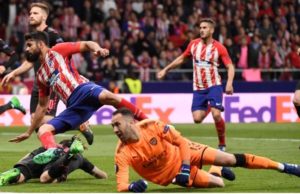 Diego Costa muncul wira Atletico Madrid apabila menyumbat satu gol tunggal dalam perlawanan di Stadium Wanda Metropolitano pagi tadi. Foto Talksport