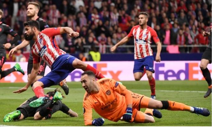 Diego Costa muncul wira Atletico Madrid apabila menyumbat satu gol tunggal dalam perlawanan di Stadium Wanda Metropolitano pagi tadi. Foto Talksport