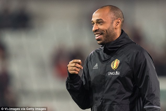 Thierry Henry ketika ini merupakan pembantu pengurus pasukan kebangsaan Belgium. Foto Daily Mail.