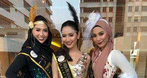 Dari kiri Syaza Jamal, Saraya Mia dan Syasya Jamal.