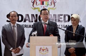 Menteri Kewangan, Yb Lim Guan Eng bercakap pada sidang media mengenai Projek Pembangunan Tun Razak Exchange (TRX) di Kementerian Kewangan Malaysia, Putrajaya. foto IQBAL BASRI, 21 JUN 2018