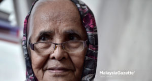 Nek Fatimah, 81, ketika ditemubual di Pertubuhan Kebajikan Pusat Jagaan Sri Mesra Ampang, Selangor. foto IQBAL BASRI, 30 MEI 2018