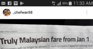 Chef Wan menyelar tindakan Kementerian Sumber Manusia mengharamkan tukang masak warga asing bekerja di restoran dan kedai makan di Malaysia di dalam posting Instagramnya hari ini.