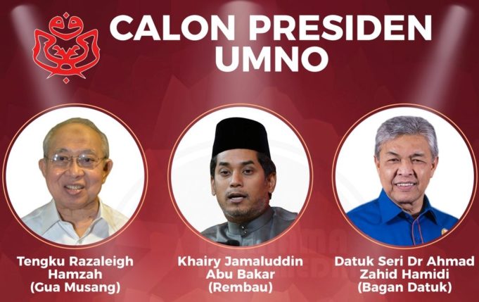 Malam esok akan diketahui siapakah seorang daripada tiga calon ini bakal Presiden UMNO kelapan.