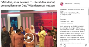 Video menunjukkan Datuk Vida dan anaknya serta beberapa artis termasuk Nora Danish sedang menari lagu raya yang dinyanyikan Vida iaitu Lavida Raya.