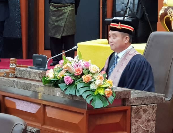 Speaker Baru Suee Limselepas majlis angkat sumpah Speaker DUN Selangor di Shah Alam, hari ini.