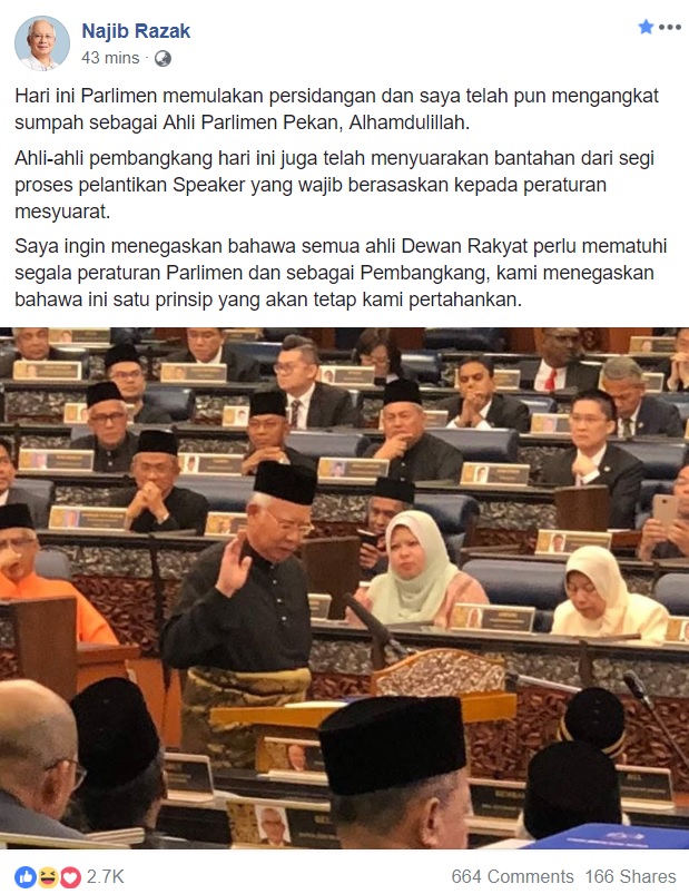 FB NAJIB Bekas Perdana Menteri, Datuk Seri Najib Tun Razak