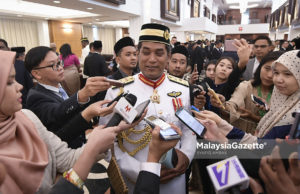 Ahli Parlimen Rembau, Khairy Jamaluddin bercakap pada Istiadat Pembukaan Penggal Pertama Majlis Parlimen Yang Keempat Belas 2018 di Bangunan Parlimen, Kuala Lumpur. foto SYAFIQ AMBAK, 17 JULAI 2018