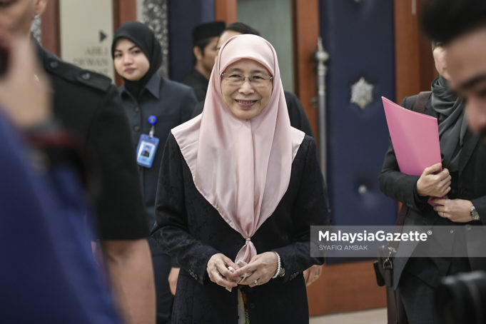 Timbalan Perdana Menteri merangkap Ahli Parlimen Pandan, Datuk Seri Wan Azizah Wan Ismail hadir pada Sidang Dewan Rakyat di Bangunan Parlimen, Kuala Lumpur. foto SYAFIQ AMBAK, 24 JULAI 2018.