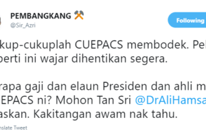 Papagomo menyindir Presiden Cuepacs dengan menyifatkannya sebagai usaha membodek kerajaan baharu PH.