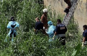 Kawasan penemuan mayat yang dibunuh dan dikerat di tepi Sungai Gombak, Kuala Lumpur