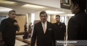 Menteri Pertahanan merangkap Ahli Parlimen Kota Raja, Mohamad Sabu ketika hadir pada Sidang Dewan Rakyat di Bangunan Parlimen, Kuala Lumpur. foto AFIQ RAZALI, 08 OGOS 2018.