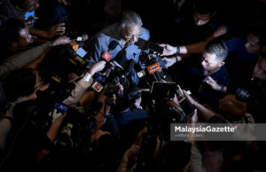 Perdana Menteri, Tun Dr. Mahathir Mohamad bercakap kepada media selepas Majlis Pelancaran Hospital Pakar Cardiac Vascular Sentral di Kuala Lumpur. foto HAZROL ZAINAL, 16 OGOS 2018.