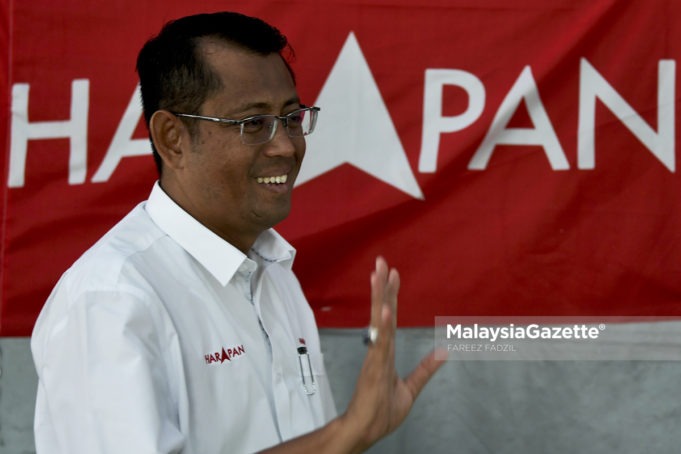 Calon Pakatan Harapan (PH), Halimey Abu Bakar ketika hadir pada sidang media sempena kempen Pilihan Raya Kecil (PRK) N.32 Seri Setia di Bilik Gerakan Utama, Petaling Jaya. Selangor. foto FAREEZ FADZIL, 23 OGOS 2018