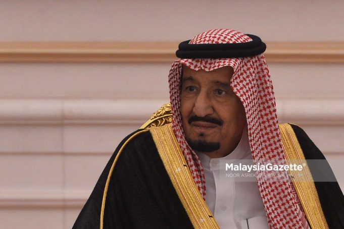 Raja Arab Saudi, Raja Salman Abdulaziz Al Saud hadir pada perbincangan berkaitan hubungan diplomatik dan ekonomi dan Majlis Menandatangani Memorandum Kerjasama Antara Malaysia dan Arab Saudi di Seri Perdana, Putrajaya. foto NOOR ASREKUZAIREY SALIM, 27 FEBRUARI 2017