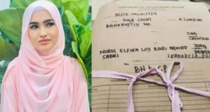 Gambar pada satu fail tertera nama sebenarnya Nurul Elfira Loy Ahmad Sabri kini tersebar di laman sosial berkaitan notis bankrap.