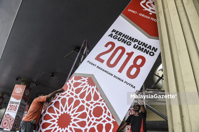 Persiapan Perhimpunan Agung UMNO 2018 ketika tinjauan lensa MalaysiaGazette sempena Perhimpunan Agung UMNO 2018 yang bakal tiba tidak lama lagi di Pusat Dagangan Dunia Putra (PWTC), Kuala Lumpur. foto AFFAN FAUZI, 22 SEPTEMBER 2018