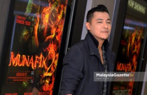 Pengarah dan pelakon, Syamsul Yusof pada Malam Gala dan Media Screening Filem Munafik 2 di E-Curve Damansara, Selangor. foto IQBAL BASRI, 27 OGOS 2018