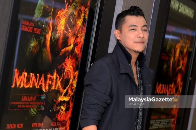 Pengarah dan pelakon, Syamsul Yusof pada Malam Gala dan Media Screening Filem Munafik 2 di E-Curve Damansara, Selangor. foto IQBAL BASRI, 27 OGOS 2018