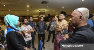 Ketua Penerangan UMNO, Datuk Shamsul Anuar Nasarah bercakap kepada media mengenai persiapan untuk menghadapi Perhimpunan Agung UMNO 2018 di Pusat Dagangan Dunia Putra (PWTC), Kuala Lumpur. foto AFFAN FAUZI, 28 SEPTEMBER 2018
