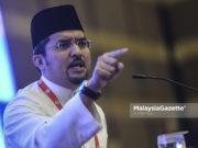 Jawatankuasa Khas perlu syor naik taraf Akta Mahkamah Syariah -Asyraf Ketua Pemuda UMNO, Datuk Ashraf Wajdi Dusuki berucap pada Perhimpunan Agung Pergerakan Pemuda UMNO sempena Pehimpunan Agung UMNO 2018 di Pusat Dagangan Dunia Putra (PWTC), Kuala Lumpur. foto HAZROL ZAINAL, 29 SEPTEMBER 2018.