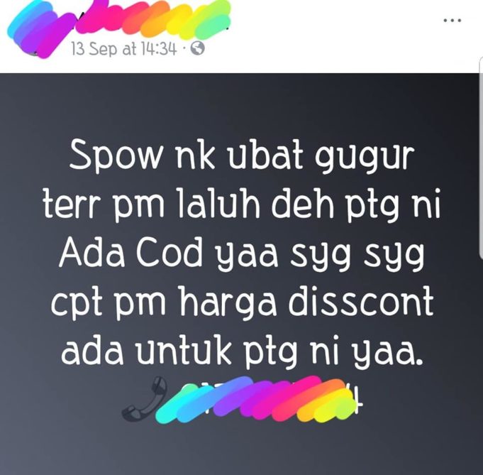 Ubat gugur kandungan dijual macam gula timbang! Ini benar 