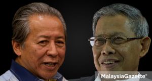 Ahli Parlimen Jeli, Datuk Seri Mustapa Mohamed dan Ahli Parlimen Kimanis, Datuk Seri Anifah Aman mengumumkan keluar UMNO.
