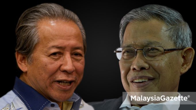 Ahli Parlimen Jeli, Datuk Seri Mustapa Mohamed dan Ahli Parlimen Kimanis, Datuk Seri Anifah Aman mengumumkan keluar UMNO.
