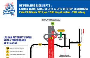 Laluan Jabor, Kijal ditutup untuk De’ Perasing Ride@LPT2