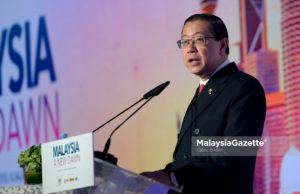 Menteri Kewangan, Lim Guan Eng berucap pada Program Malaysia A New Dawn di Hotel Shangri-La, Kuala Lumpur. foto IQBAL BASRI, 09 OKTOBER 2018
