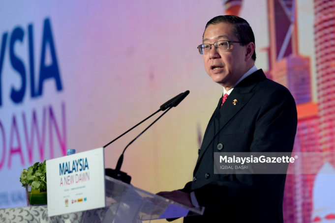 Menteri Kewangan, Lim Guan Eng berucap pada Program Malaysia A New Dawn di Hotel Shangri-La, Kuala Lumpur. foto IQBAL BASRI, 09 OKTOBER 2018