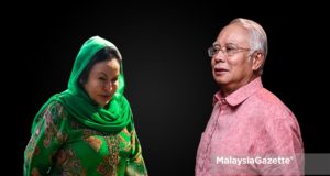 Bekas Perdana Menteri, Datuk Seri Najib Tun Razak dan Isteri Datin Seri Rosmah Mansor. foto MALAYSIAGAZETTE