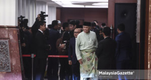 Presiden UMNO merangkap Ahli Parlimen Bagan Datuk, Datuk Seri Dr. Ahmad Zahid Hamidi ketika hadir pada pembentangan Belanjawan 2019 di Dewan Rakyat, Parlimen, Kuala Lumpur. foto AFFAN FAUZI, 02 NOVEMBER 2018