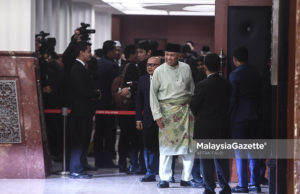 Presiden UMNO merangkap Ahli Parlimen Bagan Datuk, Datuk Seri Dr. Ahmad Zahid Hamidi ketika hadir pada pembentangan Belanjawan 2019 di Dewan Rakyat, Parlimen, Kuala Lumpur. foto AFFAN FAUZI, 02 NOVEMBER 2018