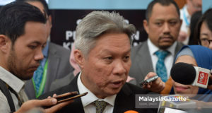 Ketua Pegawai Eksekutif Lembaga Hasil Dalam Negeri Malaysia (LHDNM), Datuk Seri Sabin Samitah bercakap kepada media pada Seminar Percukaian Kebangsaan 2018 di Hotel Berjaya Times Square, Kuala Lumpur. foto IQBAL BASRI, 13 NOVEMBER 2018