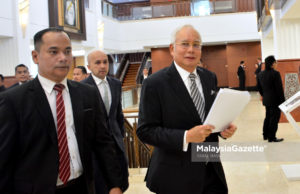 Bekas Perdana Menteri merangkap Ahli Parlimen Pekan, Datuk Seri Najib Tun Razak ketika hadir pada Sidang Dewan Rakyat di Bangunan Parlimen Malaysia, Kuala Lumpur. foto IQBAL BASRI, 14 NOVEMBER 2018.
